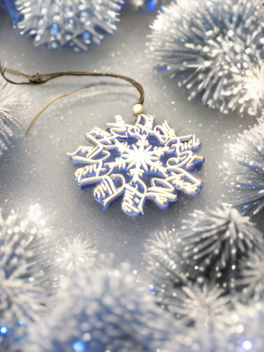 Snowflake Christmas Ornament (fu!k)